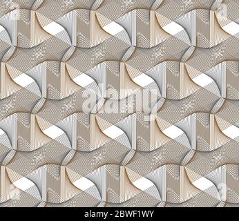 Guilloche vector seamless brown pattern. Color background with thin lines and optical blending effect. Guilloche texture Stock Vector