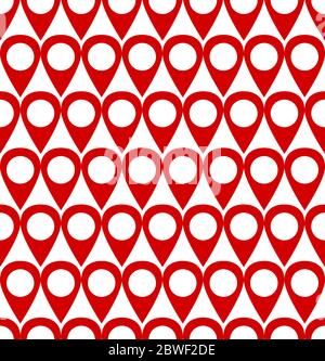 Seamless map pin pattern. Background for logistics company. Vector flat illustration Stock Vector