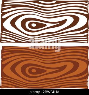 Wooden planks vector illustrations set. Wooden board sketch drawings. Part of set. Stock Vector