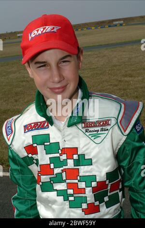 Alpine's F1 team principal Oliver Oakes during his kart career. Stock Photo