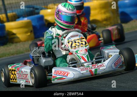 Alpine's F1 team principal Oliver Oakes during his kart career. Stock Photo