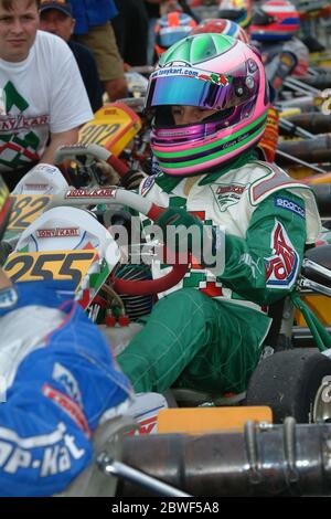 Alpine's F1 team principal Oliver Oakes during his kart career. Stock Photo