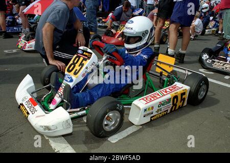 Alpine's F1 team principal Oliver Oakes during his kart career. Stock Photo