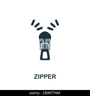 Open Zipper minimal logo. Zip iicon for your design 6473901 Vector
