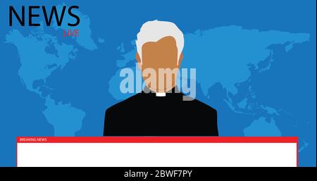 Prayer speaking about christian and religion news concept. Christian worldview. Vector Stock Vector