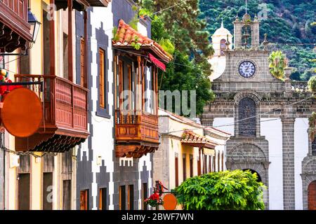 Canary isands travel and landmarks. Teror - most beautiful traditional town of Grand Canary (Gran Canaria). Stock Photo