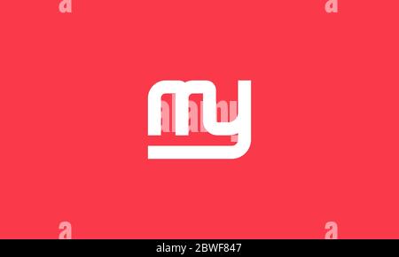 my logo design . abstract my initials logo . modern and clean style . vector illustration eps10 Stock Vector