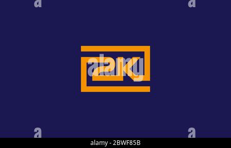 2k logo design . abstract 2k icon design with clean and modern popular style . vector illustration eps10 Stock Vector