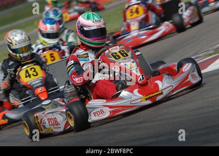 Alpine's F1 team principal Oliver Oakes during his kart career. Stock Photo