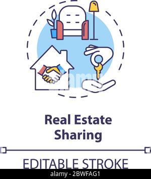 Real estate sharing concept icon Stock Vector
