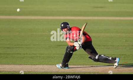 CHESTER LE STREET, ENGLAND - Calum McLeod of Durham batting during the Nat West T20 Blast North Division match between Durham and Northamptonshire at the Emirates Riverside, Chester le Street on Friday 24th July 2014 (Credit: Mark Fletcher | MI News) Stock Photo