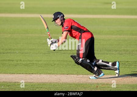 CHESTER LE STREET, ENGLAND - Calum McLeod of Durham batting during the Nat West T20 Blast North Division match between Durham and Northamptonshire at the Emirates Riverside, Chester le Street on Friday 24th July 2014 (Credit: Mark Fletcher | MI News) Stock Photo