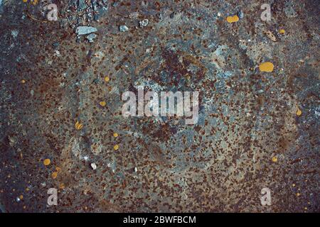 Metal Texture. Dark worn rusty metal texture background. Texture of rusty metal with stains. Abstract background Stock Photo