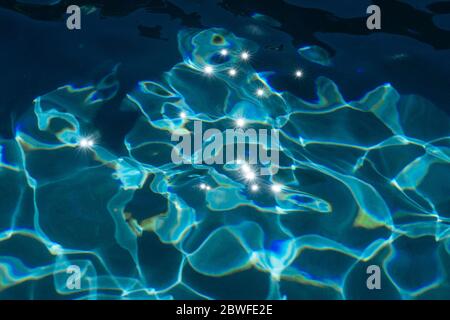 Close-up of water in swimming pool Stock Photo