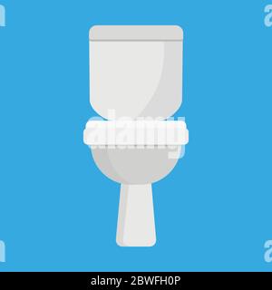 Toilet flat icon isolated on background.  Stock Vector