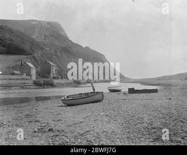 Axemouth Harbour . Early 20th century . Stock Photo