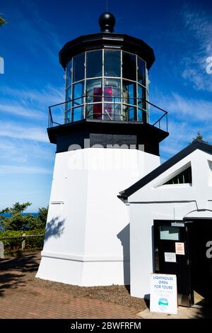 View of Cape Meares Lighthouse, Tillamook County, Oregon, USA Stock Photo