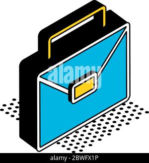 Isolated suitcase isometric style icon vector design Stock Vector