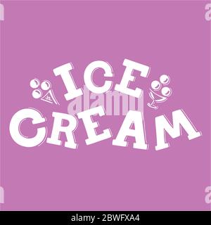 Logo for cafe Ice cream Stock Vector