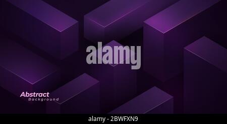 abstract vector background 3d gradient cubes Stock Vector