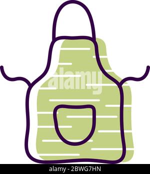 apron line and fill style icon vector design Stock Vector