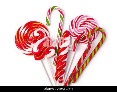 Colorful lollipop on white background. Stock Photo