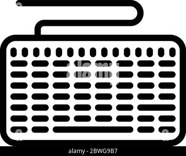 Button keyboard icon, outline style Stock Vector