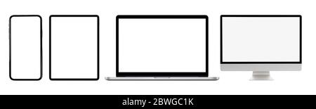 Device Simple Trendy Set on White Background Stock Vector