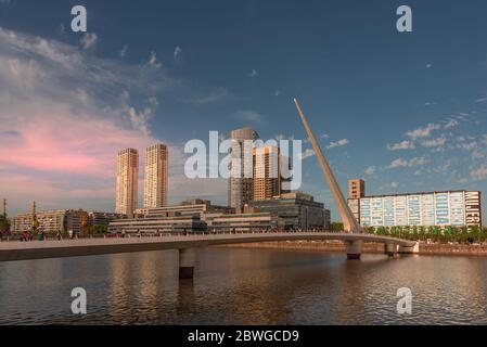 Buenos Aires, Puerto Madero, Argentina - December 8, 2019: Daytime image of Puerto Madero. Stock Photo