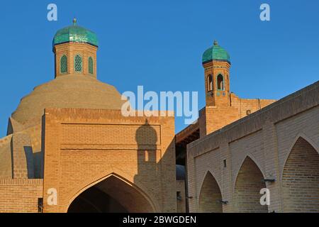 Bazaar buildings at the sunset in Bukhara, Uzbekistan Stock Photo