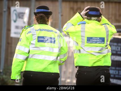 Female PCSO (Police Community Support Officer) in uniform in the UK ...