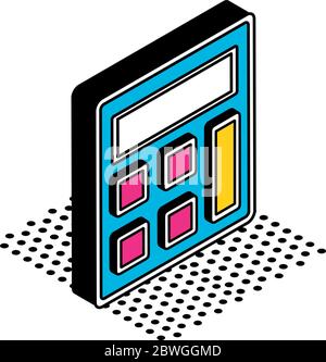 Isolated calculator isometric style icon vector design Stock Vector