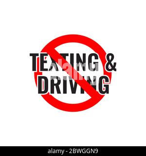 No Texting While Driving Sign. Do Not Use Phone While Driving. Careless ...