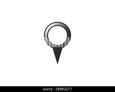 Location, map marker icon. Vector illustration, flat design. Stock Vector