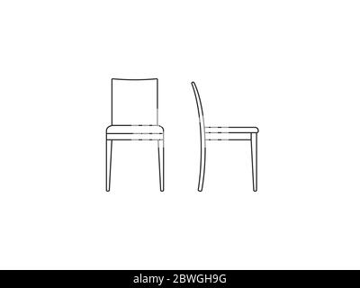 Chair, furniture icon. Vector illustration, flat design. Stock Vector