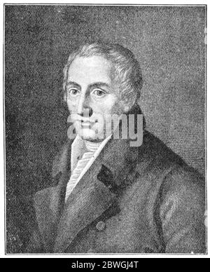 Portrait of August von Kotzebue - a German dramatist and writer who also worked as a consul in Russia and Germany. Stock Photo