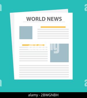 newspaper flat vector icon Stock Vector