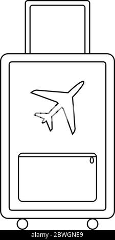 travel suitcase icon. luggage icon vceot Stock Vector