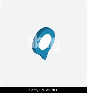 map pointer icon isometric vector Stock Vector