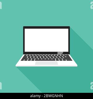 laptop vector Flat icon Stock Vector