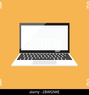 laptop vector Flat icon Stock Vector