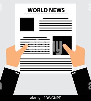 newspaper flat vector icon Stock Vector