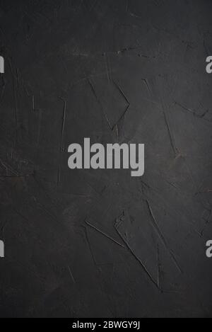 Texture of old black concrete wall for background Stock Photo