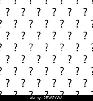 question mark Seamless background .  vector black texture, pattern, wallpaper, textile Stock Vector