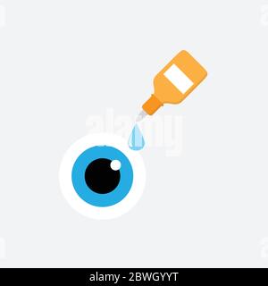 Eye drop icon  vector sign Stock Vector
