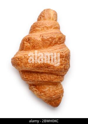 Fresh croissants isolated on white background Stock Photo