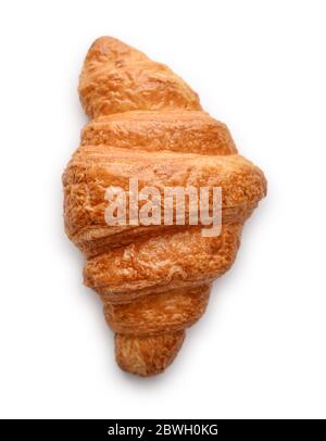 Fresh croissants isolated on white background Stock Photo