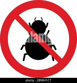 no spider icon Prohibited spider icon. Stock Vector