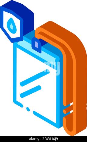 Waterproof Material Thing Cover isometric icon vector illustration Stock Vector