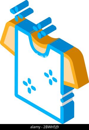 Laundry Service Washed T-shirt isometric icon vector illustration Stock Vector